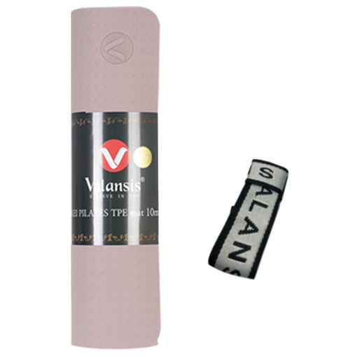 밸런시스 TPE 요가 매트  스트랩, 화이트퍼플, 1세트