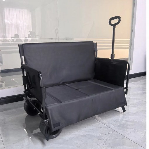 홍시로직 접이식 캠핑카트 대형 캠핑웨건 손수레 트롤리, 1개, 다기능 블랙 초강력 하중 대형