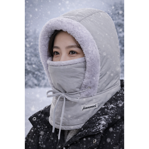 베라닉스 포근한 겨울 방한 기모 털 넥워머 패딩 모자