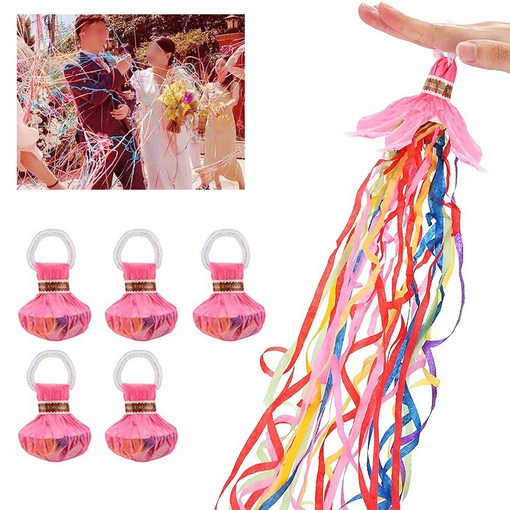 JL 화약없는 종이폭죽 5P 생일 폭죽 웨딩 컨페티 손폭죽 결혼식 줄폭죽