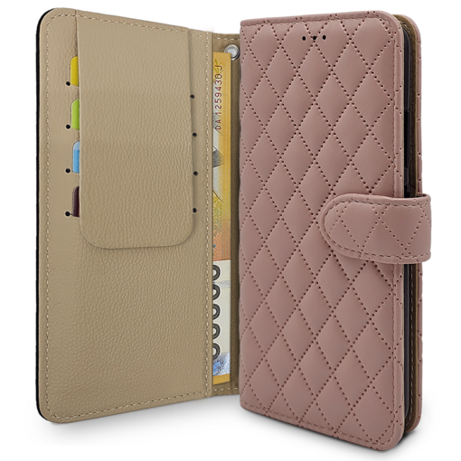 아리움 헤리스 퀼팅 지갑형 카드 분실방지 덮개 다이어리 케이스