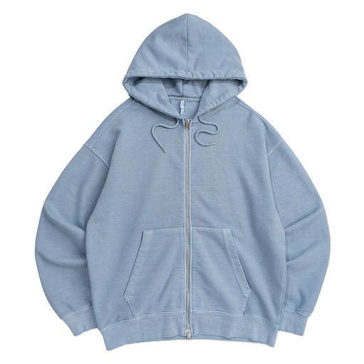 일루소 600G 피그먼트 워싱 후드 집업 자켓