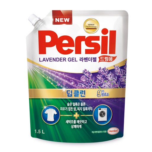 퍼실 라벤더젤 플러스 드럼용 리필 1.5L 1개
