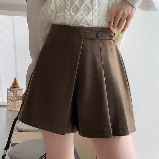 메이첼 언발 플리츠 팬츠 스커트 04768