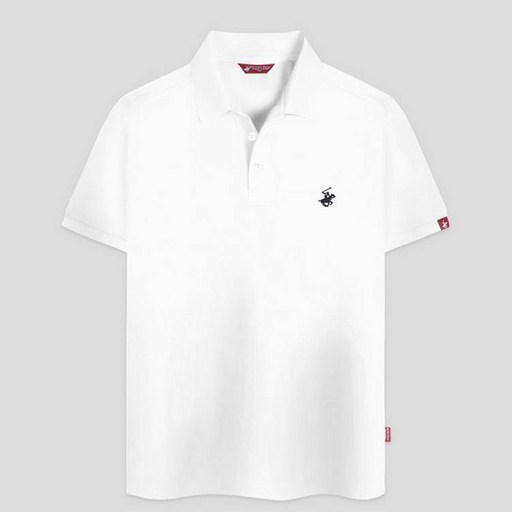 BEVERLY HILLS POLO CLUB 比佛利保羅 男女通用 涼感 透氣 標準 Cool Ever 短袖Polo衫 CPW0T01, 白色