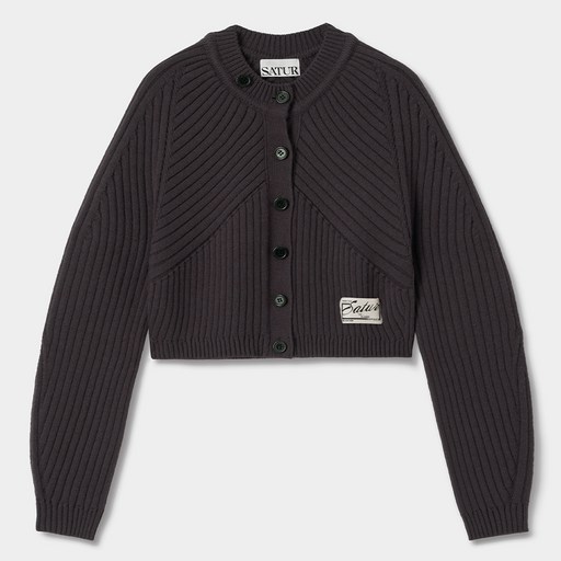 세터 여성용 소프 커브드 니트 가디건 SA233WKT01BR