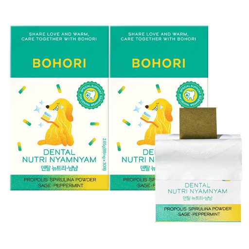 보호리 강아지 입냄새 예방 뉴트리냠냠 간식, 2.65g, 2박스