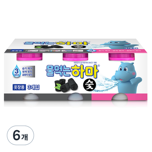 물먹는하마 숯 습기제거제 본품, 280g