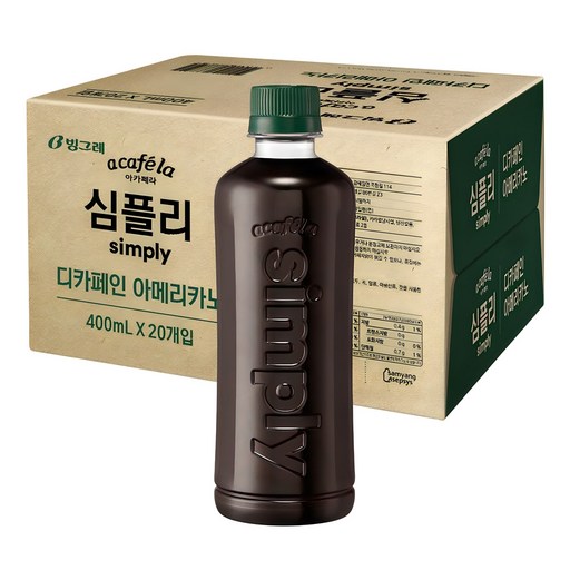 아카페라 심플리 디카페인 아메리카노 무라벨