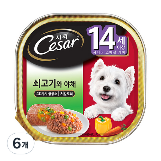 시저 시니어 강아지 캔 습식사료