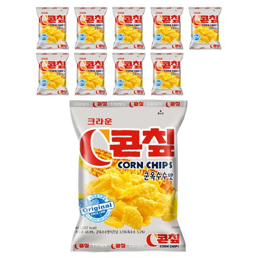 콘칲 크라운 C콘칲 군옥수수맛, 70g, 4개