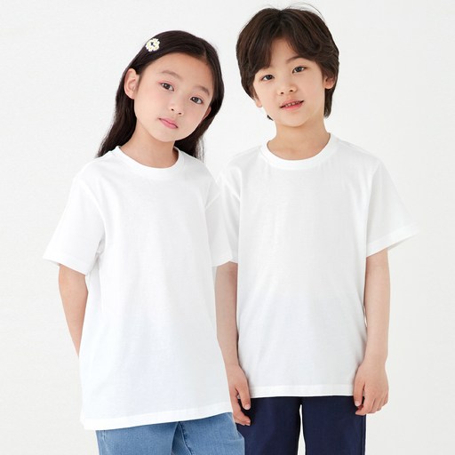 롤리트리 아동용 순면 베이직 반팔 티셔츠 2P 부드러운 착용감과 깔끔한 디자인