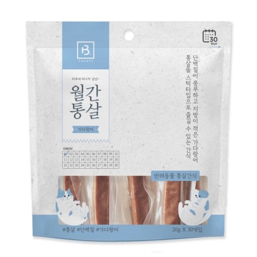 브리더랩 반려동물 월간통살 스틱타입 간식