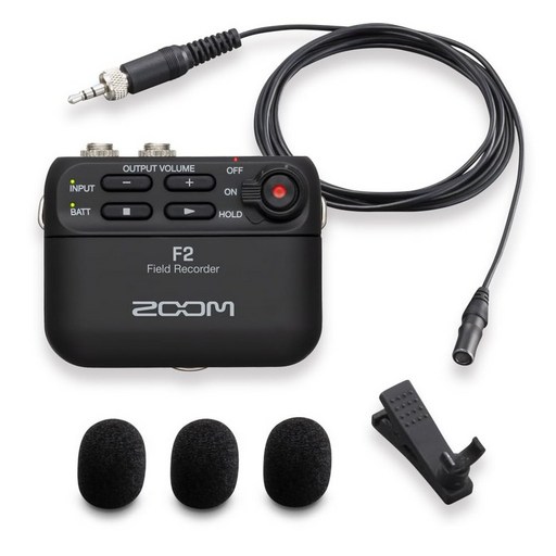 ZOOM F2B 32bit 줌 초소형 필드 레코더 플로트 녹음 대응 라벨리아 마이크 부속