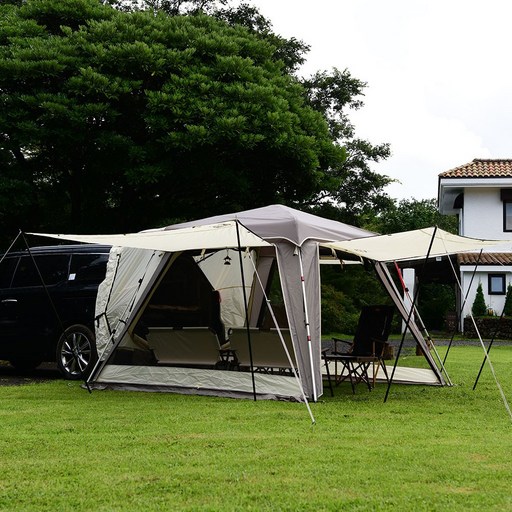 제드 오토듀얼팔레스AL 확장플라이 세트 경량 알루미늄 오토폴 카니발도킹 크림, 4, 크림