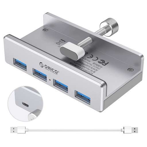 오리코 알루미늄 쉘 4 포트 USB3.0 허브 추가 전원 포트 DIY 설치 가능 MH4PU-P