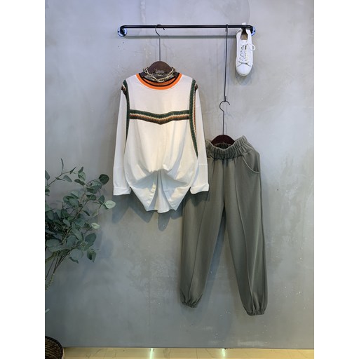 씨샵인더룸  니팅 라인 배색 티셔츠 2color