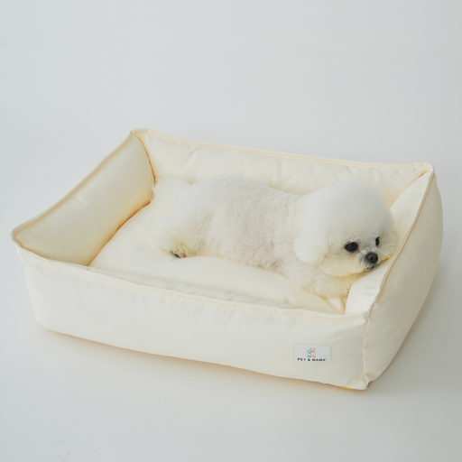 홀릭하임 털 안붙는 강아지 포근한 커버분리형 방수 방석 P02, 1개, 라이트옐로우