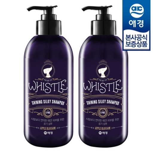 휘슬 샤이닝 실키 애견샴푸 500ml 2개