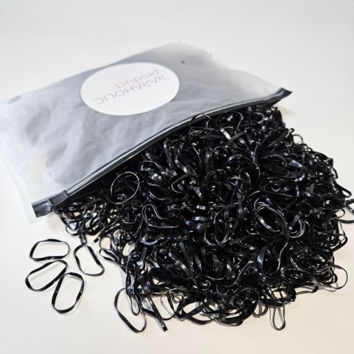 라라홀릭 대용량 검정 고무줄 머리끈 1000p 대량 구매하세요
