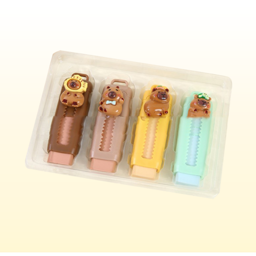 4P 카피바라 쿠로미 슬라이드 지우개 샤프 지우개  지우개 케릭터 지우개