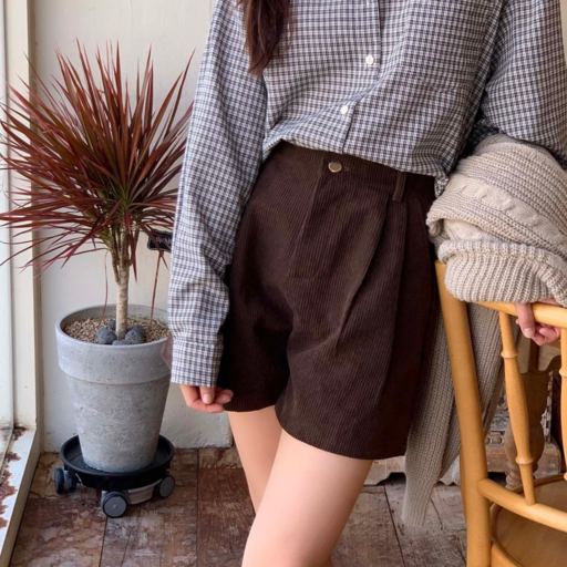 베리참 바이브 코듀로이 팬츠 숏팬츠1만장판매밴딩허벅지커버가을겨울팬츠
