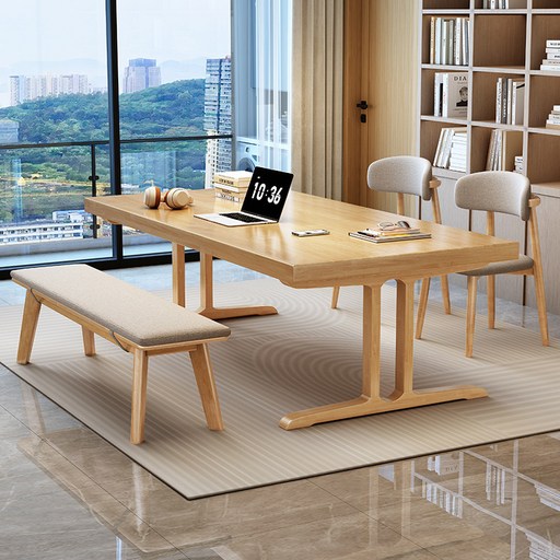 거실 서재화 책상 원목 테이블 학생 데스크 서재 공부