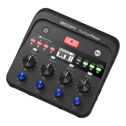 ZOOM P4next AI USB USB MTR P 줌 팟캐스트 레코더 경량 컴팩트 노이즈 리덕션 탑재