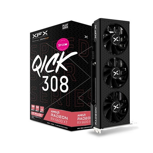XFX 라데온 RX 6600 XT QICK 308 BLACK D6 8GB AMD 그래픽카드