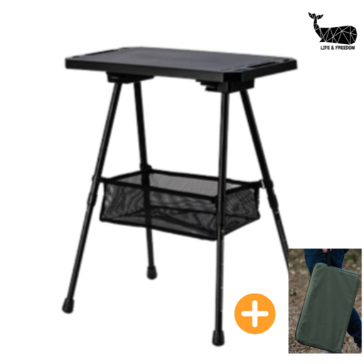 캠핑 사이드 테이블 높이조절 듀랄루민 경량 차박 감성 사각테이블  전용가방