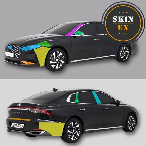 스킨엑스 더 뉴 그랜저 IG 외장필수패키지 PPF 차량보호필름, 1개, 투명