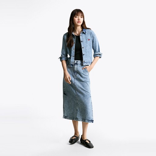 타미힐피거 하이 맥시 데님 스커트 T32F6NFS11TWL11A5