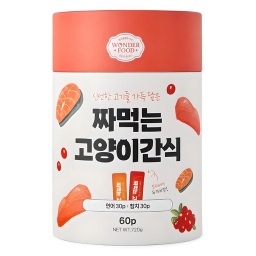 원더푸드 짜먹는 고양이 간식 60p