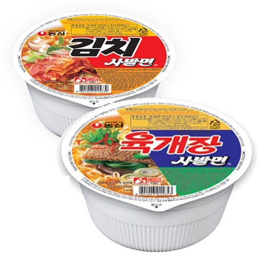 블루존 육개장사발면 86g (6입) + 김치사발면 86g (6입)