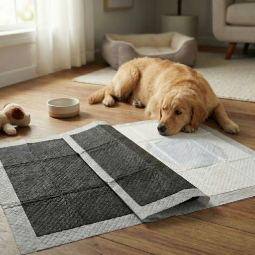 웨이백홈 시크릿 블랙 활성탄 강아지 배변 패드