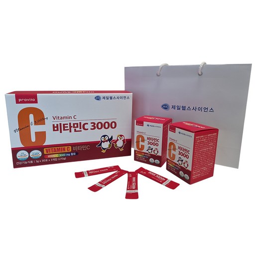 [1+1]비타민C+마그네슘 쇼핑백증정 고용량 프로비타 비타민씨3000mg+마그네슘 400mg