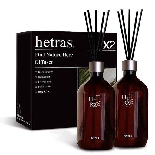 hetras. 香氛擴香瓶 2入組, 2件, 500ml, No.7 五星級飯店