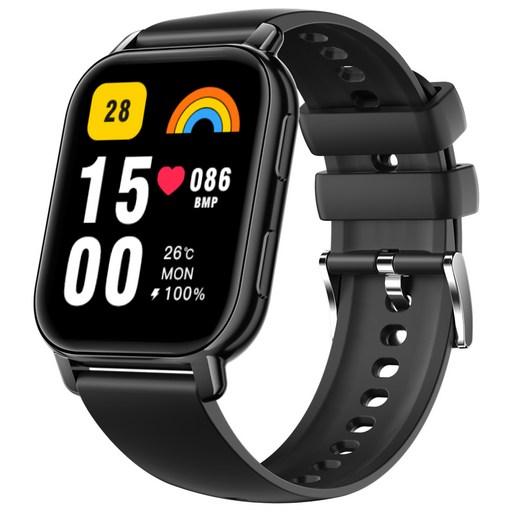 WAPIK 통화가능 웨어러블 블루투스 스마트 워치 P5S 1.85인치, GPS  블루투스, 4.7cm, 블랙