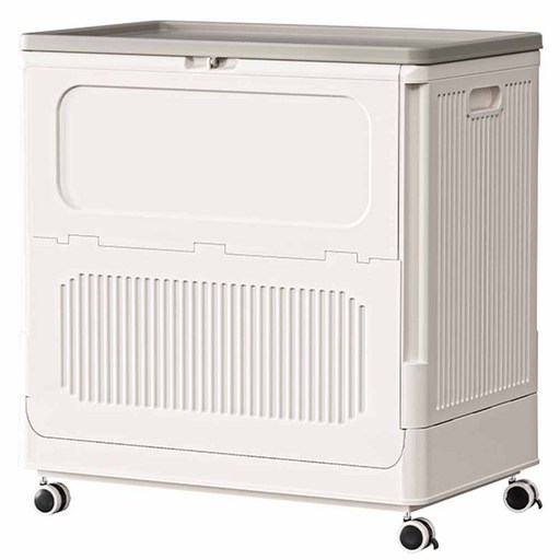 수납하마 리빙박스 대용량 접이식 정리함 멀티수납, 화이트, 1개