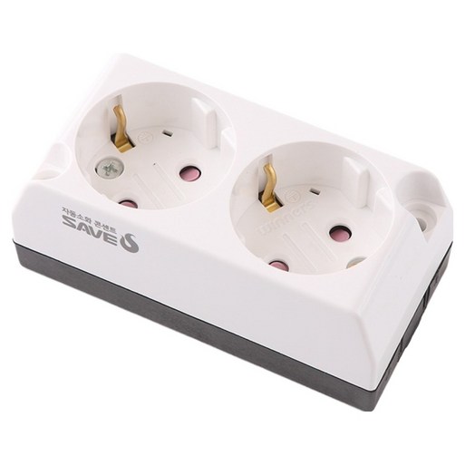 세이브에스 자동소화 2구 노출형 콘센트
