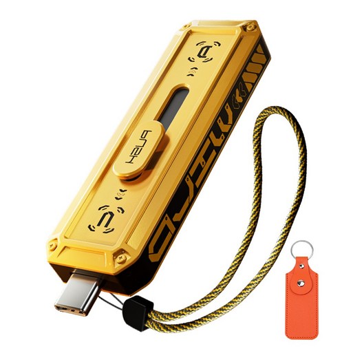 MOVESPEED WD10 1090MBs USB 3.2 Gen2 C타입 플래시 드라이브 듀얼 인터페이스 외장SSD, 금속 재질, 노란색, 512GB