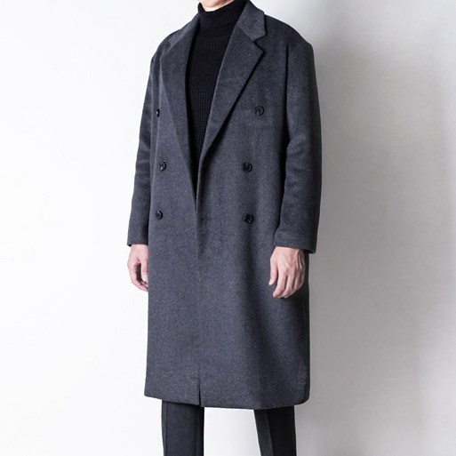 디아웃핏 M3XL 남자 프리미엄 리얼 울코트 로이 더블코트 고급 겨울코트 빅사이즈 캐시미어 오버핏 롱코트