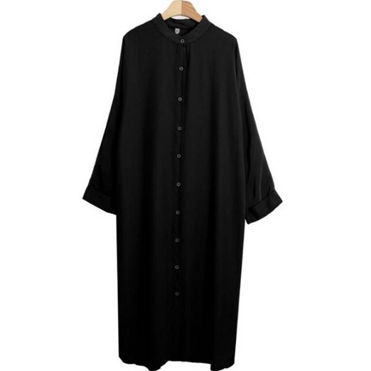 린다샵 여성용 벨리인 박시핏 버튼 베이직 데일리 롱 원피스 cpops8624c32