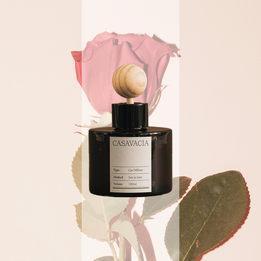 카사바시아 명품 차량용 차량 방향제 카 디퓨저, 1개, 로즈 오브 노 맨즈 랜드