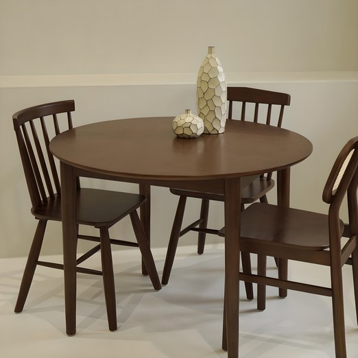 포르보 월넛 원목 카페 원형 모던 식탁테이블 3size