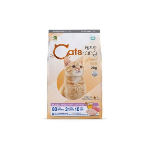 캐츠랑 NEW 전연령 올라이프 고양이 건식사료 리브레, 닭, 2kg, 2개