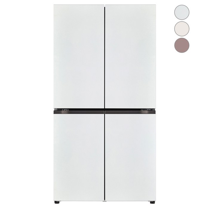 [색상선택형] LG전자 디오스 오브제컬렉션 4도어 냉장고 메탈 870L 방문설치, T873MWW012