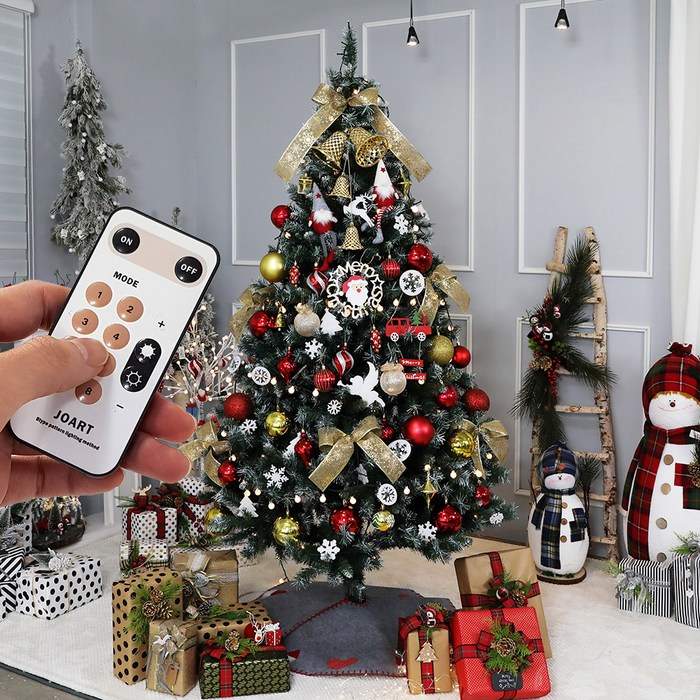 조아트 자이언트 크리스마스 트리 전구 장식 풀세트 + 리모컨, 글로리아골드