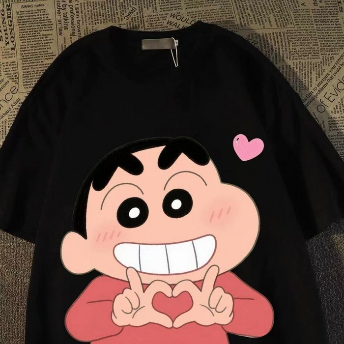 짱구 여름 빅 사이즈 루즈핏 반팔 티