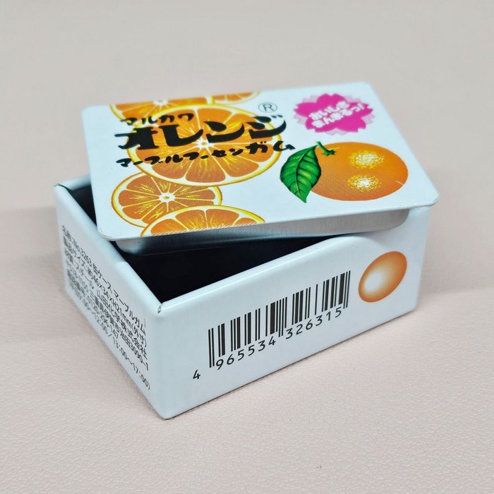 마루가와 버블껌 미니어처 미니 틴케이스 오렌지